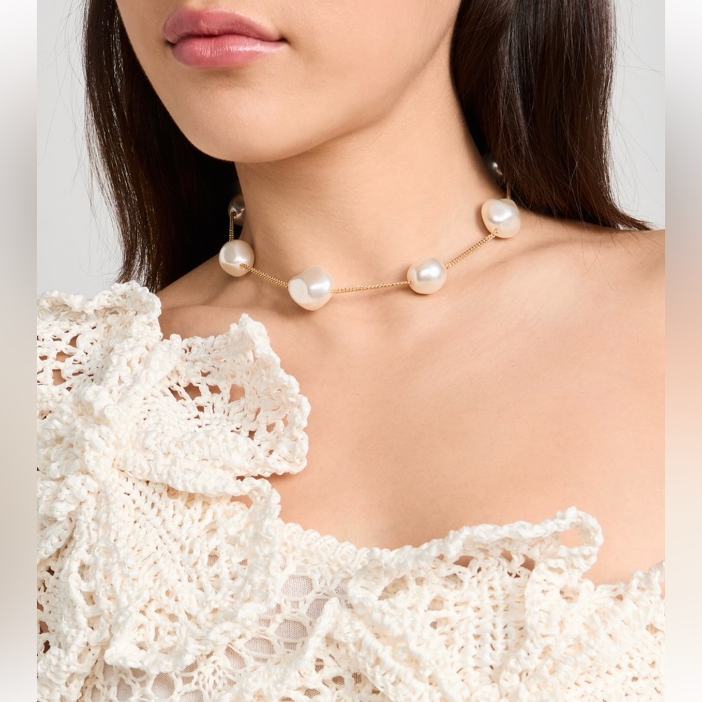 πΊπHPππΊ NWT Cult Gaia Andie Pearl Choker Necklace - Picture 11 of 16